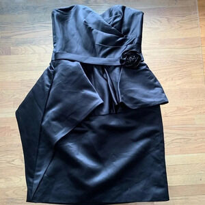 Belsoie Strapless Peplum Cocktail Dress